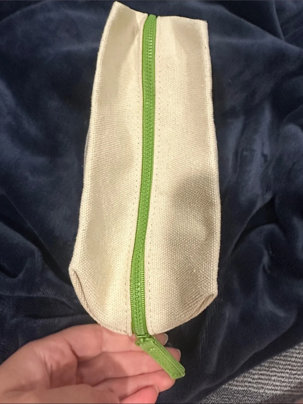 Origins Natural Canvas Cosmetic Pouch with Black Logo